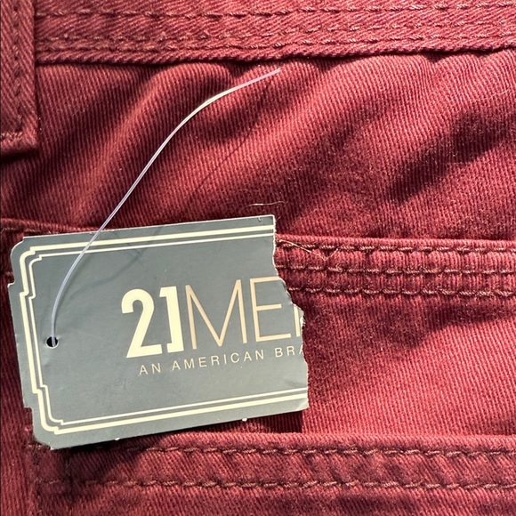 21men Men’s Skinny Burgundy Trousers - Picture 13 of 13